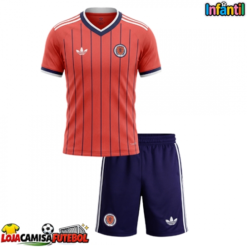 Camisa de Futebol Escócia Equipamento Secundário Infantil Mundo 2026 Manga Curta (+ Calças curtas)